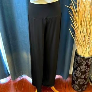 Eva Varro Black High Waist Wide Leg Pants with Pockets size Large EUC